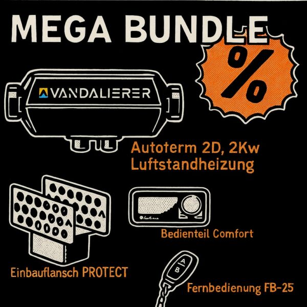 Autoterm Air 2D Diesel Standheizung 12V mit Höhenkit inkl. Comfort Control Bedienteil + Funkfernbedienung